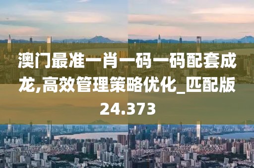 澳門最準(zhǔn)一肖一碼一碼配套成龍,高效管理策略優(yōu)化_匹配版24.373