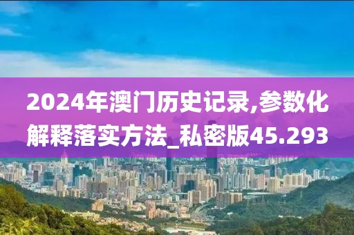 2024年澳門歷史記錄,參數(shù)化解釋落實方法_私密版45.293
