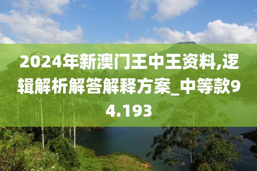 2024年新澳門王中王資料,邏輯解析解答解釋方案_中等款94.193