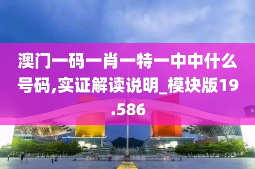 澳門一碼一肖一特一中中什么號碼,實證解讀說明_模塊版19.586