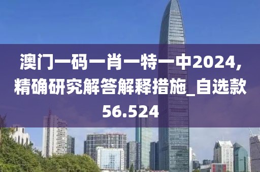 澳門一碼一肖一特一中2024,精確研究解答解釋措施_自選款56.524