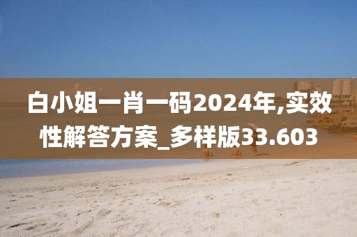 白小姐一肖一碼2024年,實效性解答方案_多樣版33.603