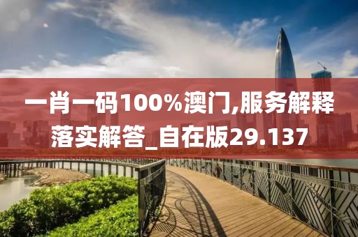 一肖一碼100%澳門,服務(wù)解釋落實解答_自在版29.137