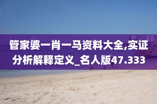 管家婆一肖一馬資料大全,實證分析解釋定義_名人版47.333