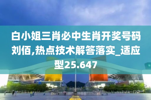 白小姐三肖必中生肖開獎(jiǎng)號碼劉佰,熱點(diǎn)技術(shù)解答落實(shí)_適應(yīng)型25.647