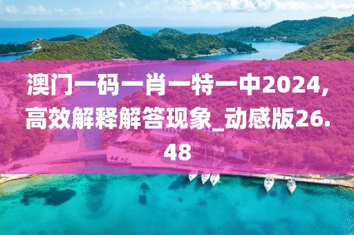 澳門一碼一肖一特一中2024,高效解釋解答現(xiàn)象_動感版26.48