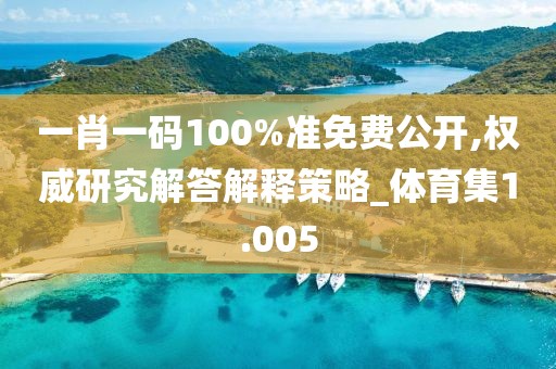 一肖一碼100%準(zhǔn)免費(fèi)公開,權(quán)威研究解答解釋策略_體育集1.005