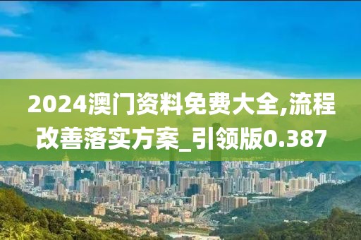 2024澳門資料免費大全,流程改善落實方案_引領(lǐng)版0.387