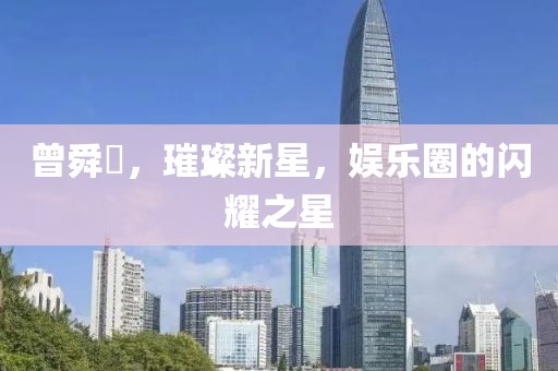 曾舜晞，璀璨新星，娛樂圈的閃耀之星
