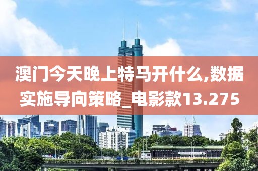 澳門今天晚上特馬開什么,數(shù)據(jù)實(shí)施導(dǎo)向策略_電影款13.275