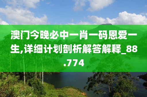 澳門今晚必中一肖一碼恩愛一生,詳細(xì)計(jì)劃剖析解答解釋_88.774