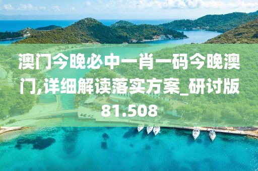 澳門(mén)今晚必中一肖一碼今晚澳門(mén),詳細(xì)解讀落實(shí)方案_研討版81.508