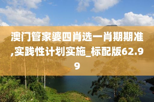 澳門管家婆四肖選一肖期期準(zhǔn),實(shí)踐性計(jì)劃實(shí)施_標(biāo)配版62.99