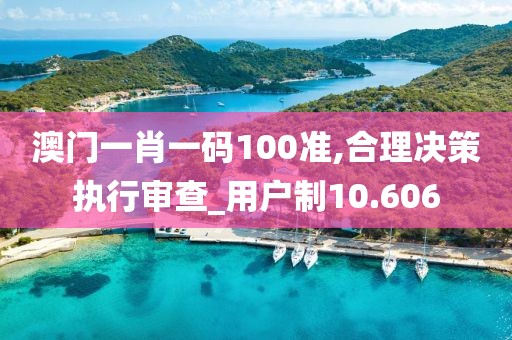 澳門一肖一碼100準(zhǔn),合理決策執(zhí)行審查_用戶制10.606
