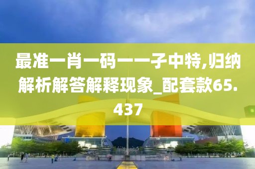 最準(zhǔn)一肖一碼一一孑中特,歸納解析解答解釋現(xiàn)象_配套款65.437