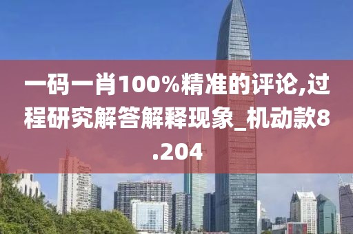 一碼一肖100%精準(zhǔn)的評論,過程研究解答解釋現(xiàn)象_機動款8.204