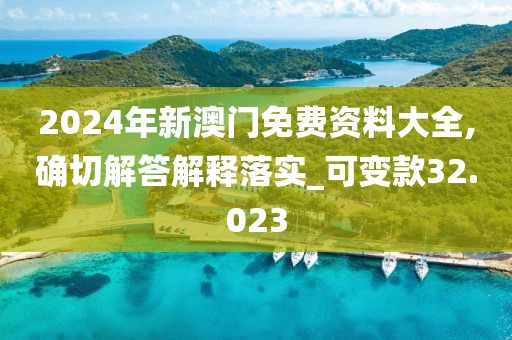 2024年新澳門免費資料大全,確切解答解釋落實_可變款32.023