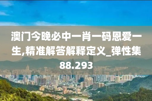 澳門今晚必中一肖一碼恩愛一生,精準(zhǔn)解答解釋定義_彈性集88.293