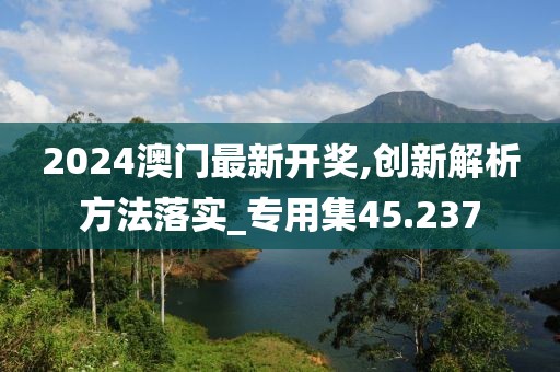 2024澳門最新開獎(jiǎng),創(chuàng)新解析方法落實(shí)_專用集45.237