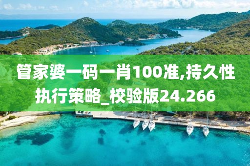 管家婆一碼一肖100準,持久性執(zhí)行策略_校驗版24.266