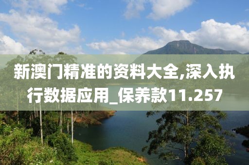 新澳門精準(zhǔn)的資料大全,深入執(zhí)行數(shù)據(jù)應(yīng)用_保養(yǎng)款11.257