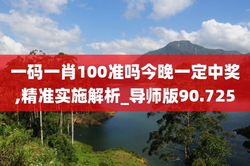 一碼一肖100準(zhǔn)嗎今晚一定中獎(jiǎng),精準(zhǔn)實(shí)施解析_導(dǎo)師版90.725