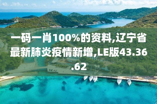 一碼一肖100%的資料,遼寧省最新肺炎疫情新增,LE版43.36.62