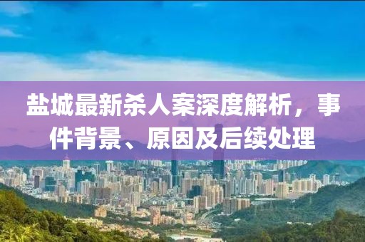 鹽城最新殺人案深度解析，事件背景、原因及后續(xù)處理
