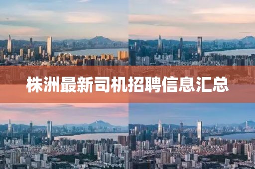 株洲最新司機(jī)招聘信息匯總