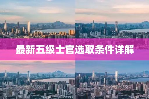 最新五級士官選取條件詳解