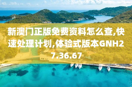 新澳門(mén)正版免費(fèi)資料怎么查,快速處理計(jì)劃,體驗(yàn)式版本GNH27.36.67