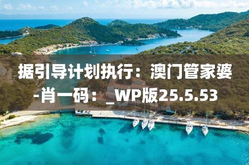 據(jù)引導(dǎo)計劃執(zhí)行：澳門管家婆-肖一碼：_WP版25.5.53