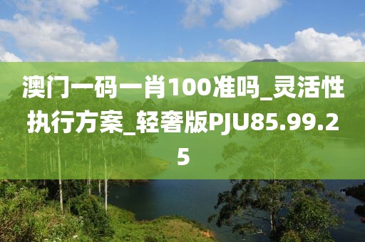 澳門一碼一肖100準(zhǔn)嗎_靈活性執(zhí)行方案_輕奢版PJU85.99.25