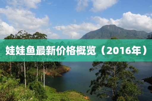 娃娃魚最新價格概覽（2016年）