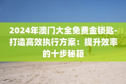 2024年澳門大全免費(fèi)金鎖匙-打造高效執(zhí)行方案：提升效率的十步秘籍