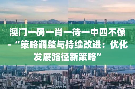 澳門一碼一肖一待一中四不像-“策略調(diào)整與持續(xù)改進(jìn)：優(yōu)化發(fā)展路徑新策略”