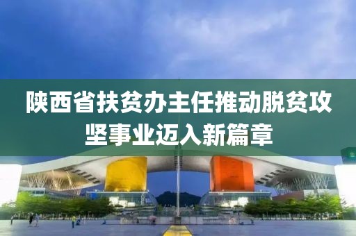 陜西省扶貧辦主任推動脫貧攻堅事業(yè)邁入新篇章