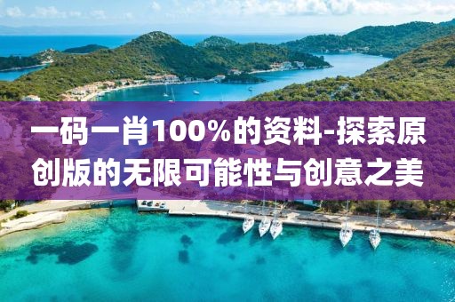 一碼一肖100%的資料-探索原創(chuàng)版的無(wú)限可能性與創(chuàng)意之美