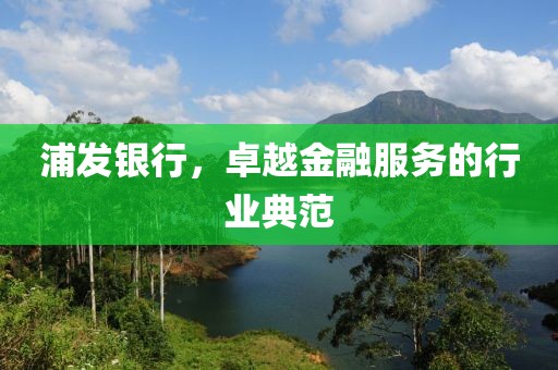 浦發(fā)銀行，卓越金融服務的行業(yè)典范