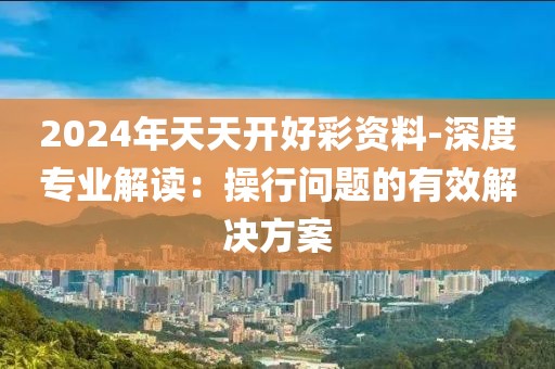 2024年天天開好彩資料-深度專業(yè)解讀：操行問題的有效解決方案