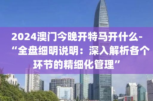 2024澳門今晚開特馬開什么-“全盤細(xì)明說(shuō)明：深入解析各個(gè)環(huán)節(jié)的精細(xì)化管理”