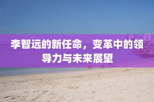 李智遠的新任命，變革中的領(lǐng)導(dǎo)力與未來展望