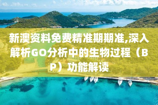 新澳資料免費精準期期準,深入解析GO分析中的生物過程（BP）功能解讀