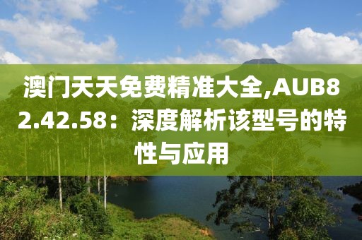 澳門天天免費(fèi)精準(zhǔn)大全,AUB82.42.58：深度解析該型號的特性與應(yīng)用