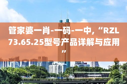 管家婆一肖-一碼-一中,“RZL73.65.25型號(hào)產(chǎn)品詳解與應(yīng)用”