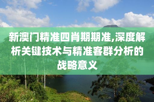 新澳門精準四肖期期準,深度解析關(guān)鍵技術(shù)與精準客群分析的戰(zhàn)略意義