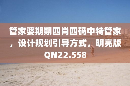 管家婆期期四肖四碼中特管家，設(shè)計規(guī)劃引導(dǎo)方式，明亮版QN22.558
