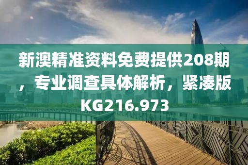 新澳精準資料免費提供208期，專業(yè)調(diào)查具體解析，緊湊版KG216.973