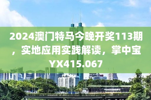 2024澳門特馬今晚開(kāi)獎(jiǎng)113期，實(shí)地應(yīng)用實(shí)踐解讀，掌中寶YX415.067