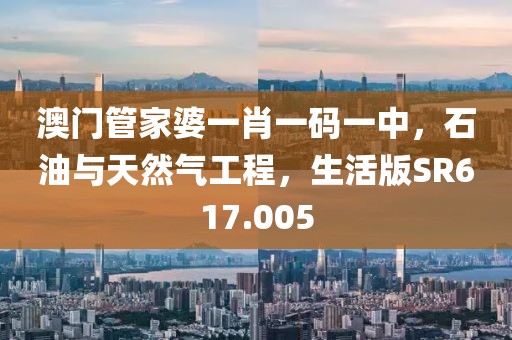 澳門管家婆一肖一碼一中，石油與天然氣工程，生活版SR617.005